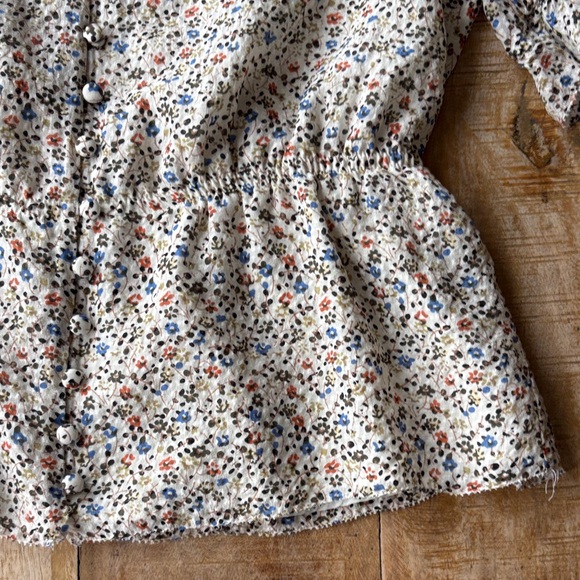 Madewell Floral Button-Down Silk Blouse XS - Picture 4 of 6